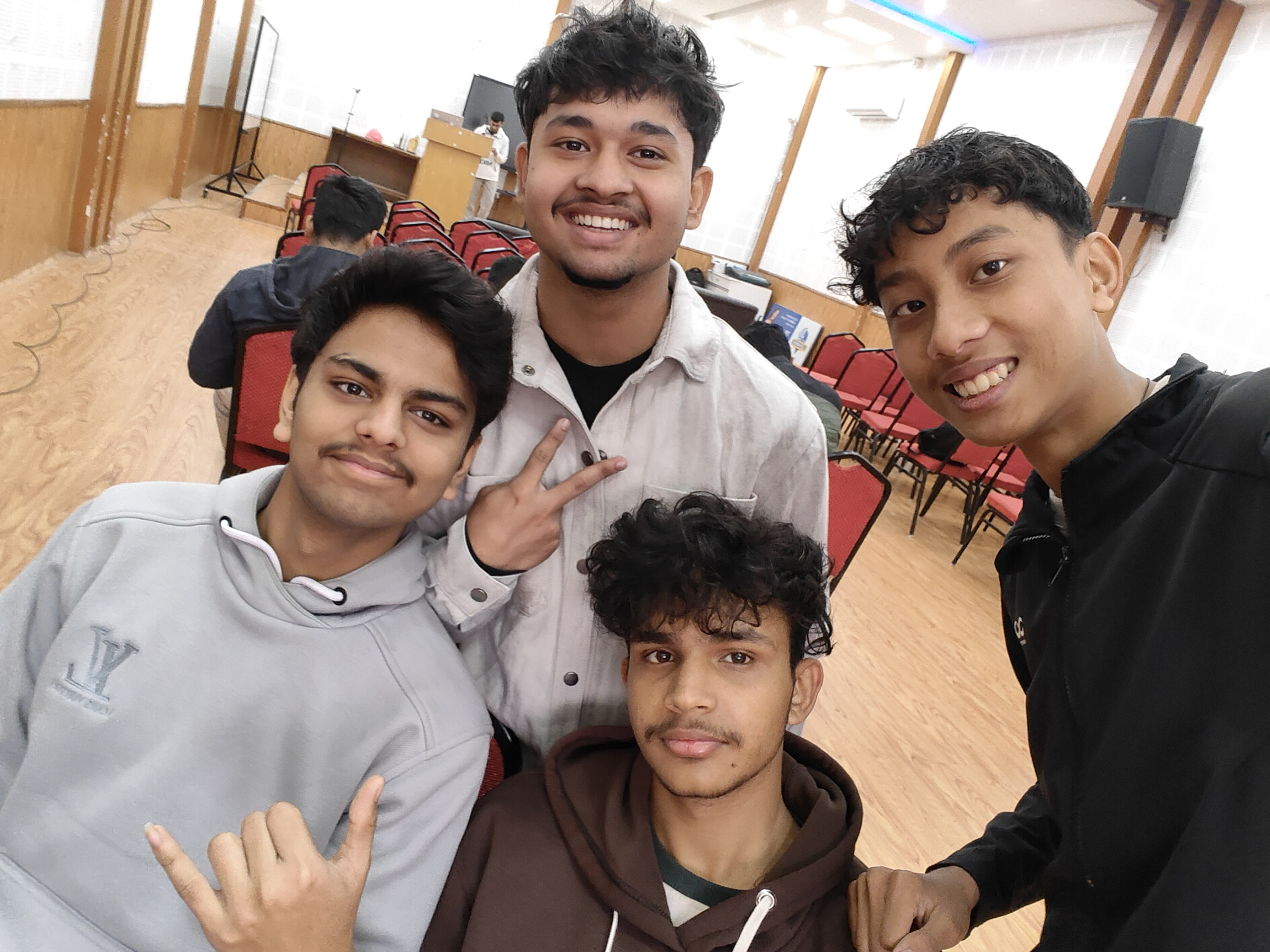 4 friends in a hackclub event